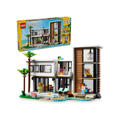 Lego Creator 31153 Casa moderna, Casa da Spiaggia Trasformabile in Edificio a 3 Piani o Baita