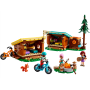 Lego Friends 42624 Cabine relax al campo avventure Campeggio con 3 Minifigure, 2 Mountain Bike e una Volpe