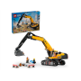 Lego City 60420 Escavatore da cantiere giallo Veicolo da Cantiere con Funzioni Reali e 3 Minifigure