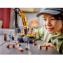 Lego City 60420 Escavatore da cantiere giallo Veicolo da Cantiere con Funzioni Reali e 3 Minifigure