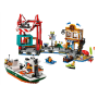 Lego City 60422 Porto e nave merci con Gru Portuale Funzionante Moto d'Acqua e 8 Minifigure