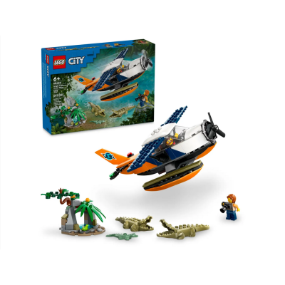 Lego City 60425 Idrovolante dell’Esploratore della giungla con 2 Minifigure 3 Coccodrilli e una Rana