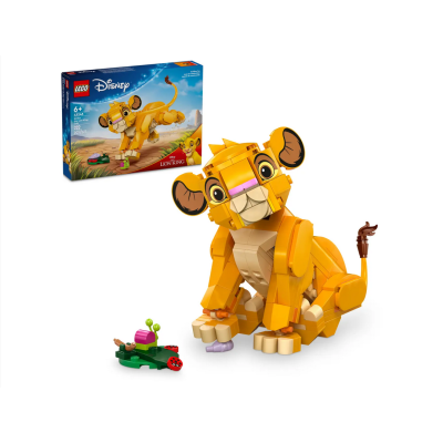 Lego Disney 43243 Simba il cucciolo del Re Leone Animale snodabile riccamente dettagliato