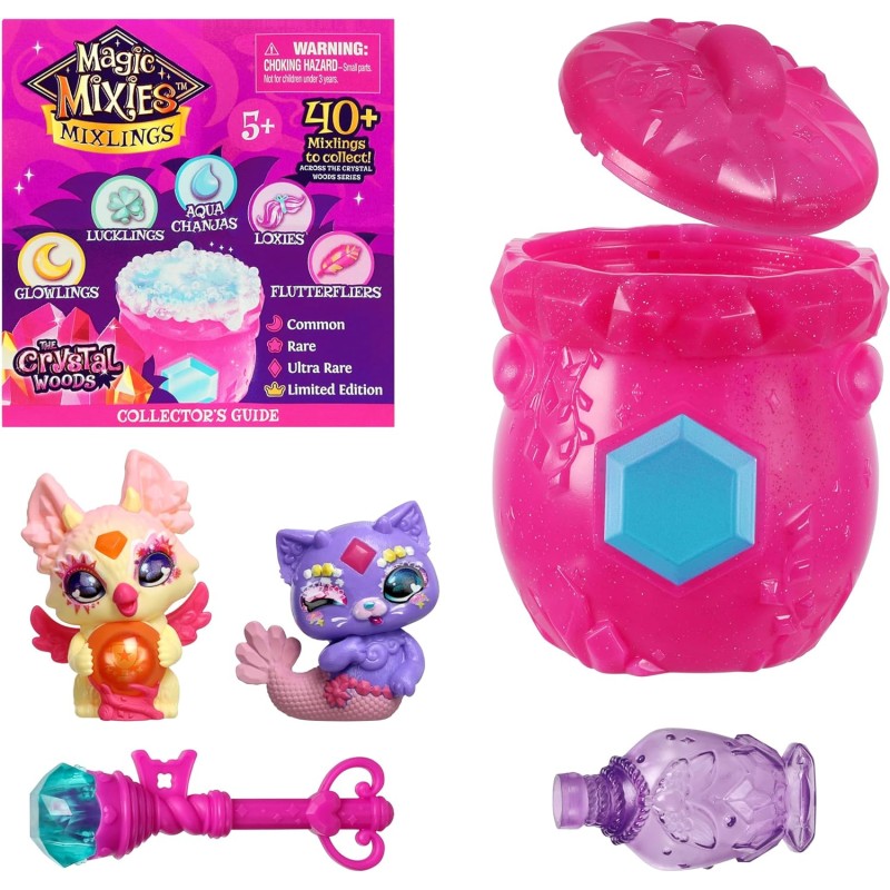 Giochi Preziosi MG008000 Magic Mixies Mixlings Twin Pack Crystal Woods Mini Calderone con 2 Personaggi Da Collezionare