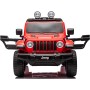 Auto Elettrica Macchina per Bambini 2 Posti Jeep Wrangler Rubicon 12V con Ruote in Gomma Sedile in Pelle Telecomando