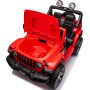 Auto Elettrica Macchina per Bambini 2 Posti Jeep Wrangler Rubicon 12V con Ruote in Gomma Sedile in Pelle Telecomando