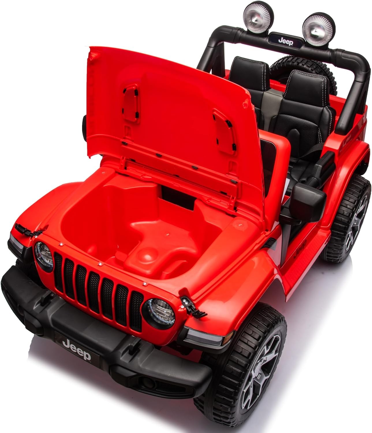 Auto Elettrica per Bambini 2 Posti Jeep Wrangler 12V Ruote in Gomma - Foto 9 di 50