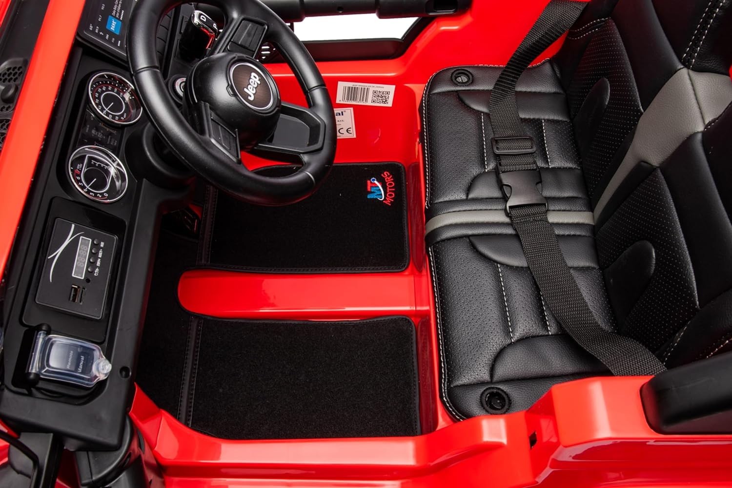 Auto Elettrica per Bambini 2 Posti Jeep Wrangler 12V Ruote in Gomma - Foto 8 di 50