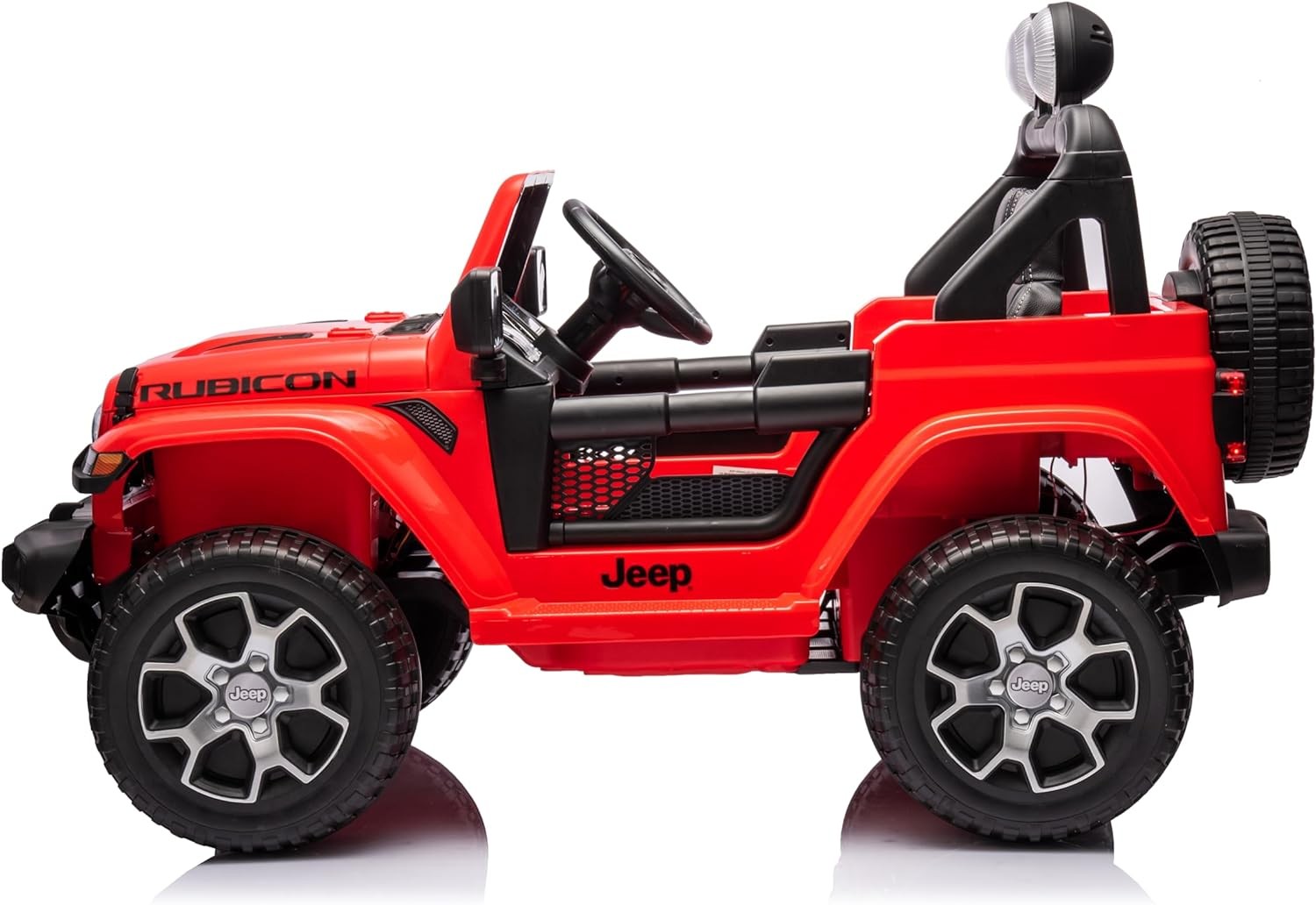 Auto Elettrica per Bambini 2 Posti Jeep Wrangler 12V Ruote in Gomma - Foto 4 di 50