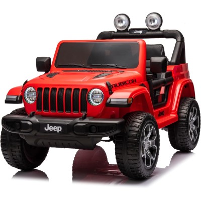 Jeep Wrangler Rubicon Elettrica 12V 2 Posti Per Bambini - Bianca Con Telecomando Parentale