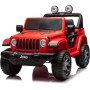 Auto Elettrica Macchina per Bambini 2 Posti Jeep Wrangler Rubicon 12V con Ruote in Gomma Sedile in Pelle Telecomando