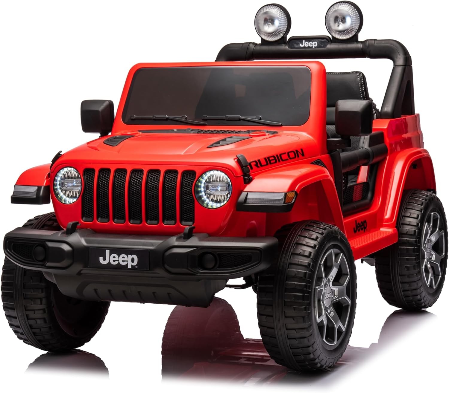 Auto Elettrica per Bambini 2 Posti Jeep Wrangler 12V Ruote in Gomma - Foto 2 di 50