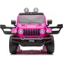 Auto Elettrica Macchina per Bambini 2 Posti Jeep Wrangler Rubicon 12V con Ruote in Gomma Sedile in Pelle Telecomando