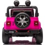 Auto Elettrica Macchina per Bambini 2 Posti Jeep Wrangler Rubicon 12V con Ruote in Gomma Sedile in Pelle Telecomando