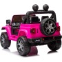 Auto Elettrica Macchina per Bambini 2 Posti Jeep Wrangler Rubicon 12V con Ruote in Gomma Sedile in Pelle Telecomando