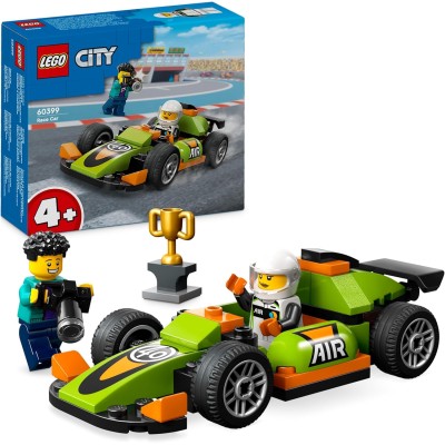 LEGO City 60399 Auto da Corsa Verde Macchina Formula1 con Starter Brick e Minifigure