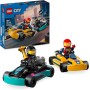 LEGO City 60400 Go-Kart e Piloti Mini Go Kart da Corsa con 2 Minifigure di Piloti