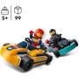 LEGO City 60400 Go-Kart e Piloti Mini Go Kart da Corsa con 2 Minifigure di Piloti