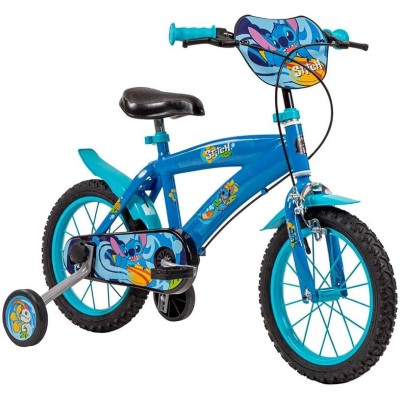 Mandelli 120145125 Bicicletta per Bambino 14” 2 Freni con Licenza Disney Stitch Blu