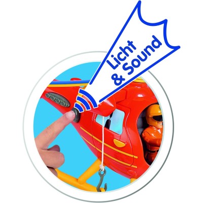 Aereo Sam Il Pompiere Sam, Elicottero Wallaby, Con Personaggio Tom