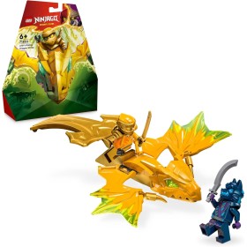 LEGO NINJAGO 71803 Attacco del Rising Dragon di Arin Drago  con 2 Minifigure e Spade Ninja