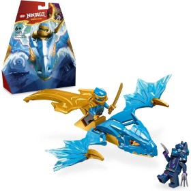 LEGO NINJAGO 71802 Attacco del Rising Dragon di Nya Action Figure di Drago con 2 Minifigure Spada Ninja e Artigli
