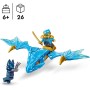 LEGO NINJAGO 71802 Attacco del Rising Dragon di Nya Action Figure di Drago con 2 Minifigure Spada Ninja e Artigli