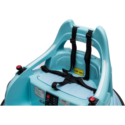 Autoscontro Elettrico per Bambini 12V Girevole 360° con Telecomando, Cintura di Sicurezza, Luci LED e Musica