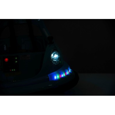 Autoscontro Elettrico per Bambini 12V Girevole 360° con Telecomando, Cintura di Sicurezza, Luci LED e Musica