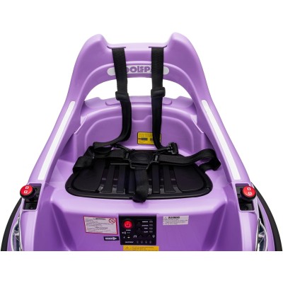 Autoscontro Elettrico per Bambini 12V Girevole 360° con Telecomando, Cintura di Sicurezza, Luci LED e Musica