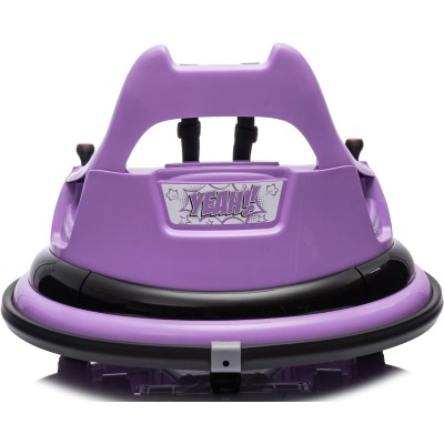 Autoscontro Elettrico per Bambini 12V Girevole 360° con Telecomando, Cintura di Sicurezza, Luci LED e Musica