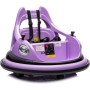 Autoscontro Elettrico per Bambini 12V Girevole 360° con Telecomando, Cintura di Sicurezza, Luci LED e Musica