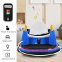 Giostrina Autoscontro Elettrico HW333 per Bambini Bumpercar 12V Girevole a 360° con Telecomando Cintura di Sicurezza Luci a Led