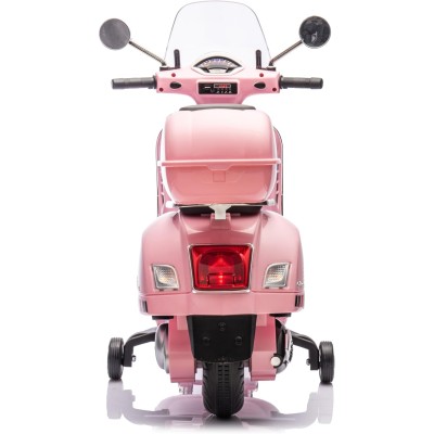 Moto Elettrica Scooter Per Bambini VESPA GTS SUPER 12V con Bauletto MP3 Luci a Led Sedile in Pelle Full Optional