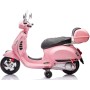 Moto Elettrica Scooter Per Bambini VESPA GTS SUPER 12V con Bauletto MP3 Luci a Led Sedile in Pelle Full Optional