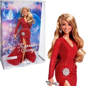 Mattel HJX17 Barbie Signature Mariah Carey con Scintillante Abito Rosso ricci Glamour e Tacchi Rossi abbinati Mattel HJX17 Barbie Signature Mariah Carey con Scintillante Abito Rosso ricci Glamour e Tacchi Rossi abbinati