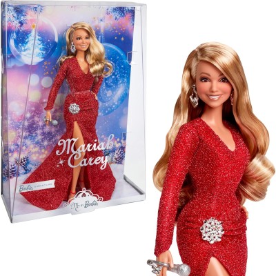 Mattel HJX17 Barbie Signature Mariah Carey con Scintillante Abito Rosso ricci Glamour e Tacchi Rossi abbinati