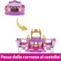 Mattel HWX17 Disney Princess Castello Carrozza trasformabile 2in1 con minifigure 6 aree di gioco e accessori