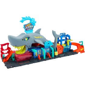Mattel HTN82 Hot Wheels Ultra Shark Car Wash Mega Squalo Autolavaggio Pista con Rullo e cancelli mobili Mattel HTN82 Hot Wheels Ultra Shark Car Wash Mega Squalo Autolavaggio Pista con Rullo e cancelli mobili