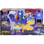 Fisher Price HYR74 DC Batwheels Batcaverna Lancia e Sfreccia playset Pista con 3 Piani di Gioco luci e Suoni