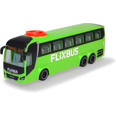 Dickie Toys 203744015 Autobus Man Lion's Coach FlixBus Verde 27cm Autocar con funzione di sterzo