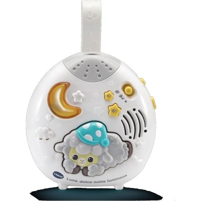 VTech 508707 Luna Dolce Notte Luminosa Luce Musicale con 40 Melodie e 2 Canzoni Modalità Ninna Nanna e Suoni della Natura