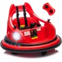 Autoscontro Elettrico per Bambini 12V Girevole 360° con Telecomando, Cintura di Sicurezza, Luci LED e Musica