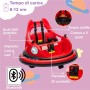 Autoscontro Elettrico per Bambini 12V Girevole 360° con Telecomando, Cintura di Sicurezza, Luci LED e Musica