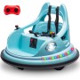 Autoscontro Elettrico per Bambini 12V Girevole 360° con Telecomando, Cintura di Sicurezza, Luci LED e Musica