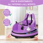 Autoscontro Elettrico per Bambini 12V Girevole 360° con Telecomando, Cintura di Sicurezza, Luci LED e Musica