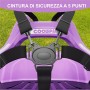 Autoscontro Elettrico per Bambini 12V Girevole 360° con Telecomando, Cintura di Sicurezza, Luci LED e Musica