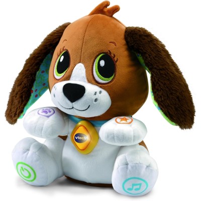 VTech 610107 Fido Parla e Gioca con Me Peluche Interattivo Gioco Evolutivo 3 Livelli Muove le Orecchie