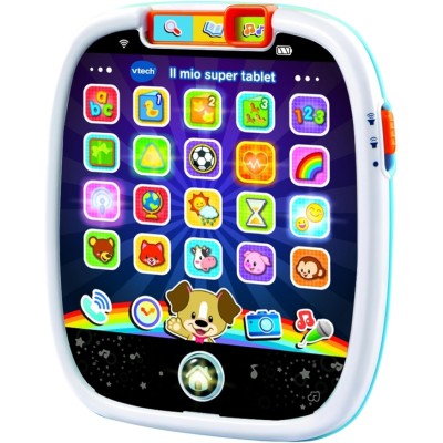 VTech 602907 Il Mio Super Tablet - Tablet con 25 Icone Interattive ed Effetti Luminosi