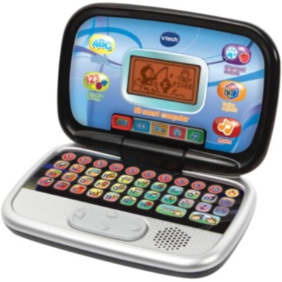 VTech Bit Smart Computer Nero Computer Interattivo con Mouse ed Effetti Luminosi con Animali e Forme